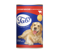 Влажный корм Гав! для взрослых собак, с говядиной в аппетитном соусе, ..