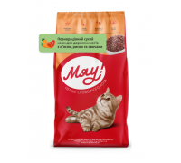 Сухий корм Мяу! для дорослих котів, м’ясо, рис, овочі, 14 кг..