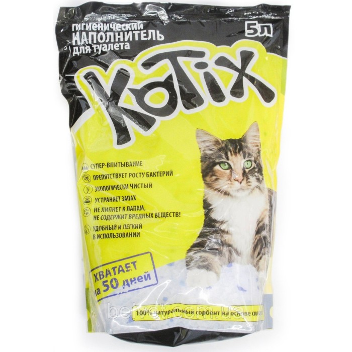 Kotix  Силикагелевый наполнитель для кошачьего туалета, 5л