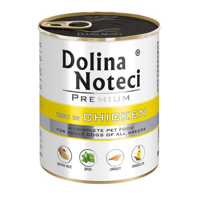 Влажный корм для собак Dolina Noteci Premium, с курицей, 800 г