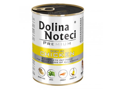 Влажный корм для собак Dolina Noteci Premium, с курицей, 400 г