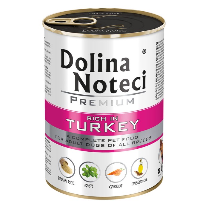 Влажный корм для собак Dolina Noteci Premium, с индейкой, 400 г