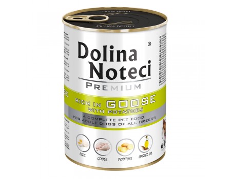 Влажный корм для собак Dolina Noteci Premium, с гуской и картофелем, 400 г