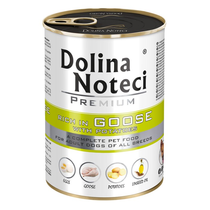 Влажный корм для собак Dolina Noteci Premium, с гуской и картофелем, 400 г