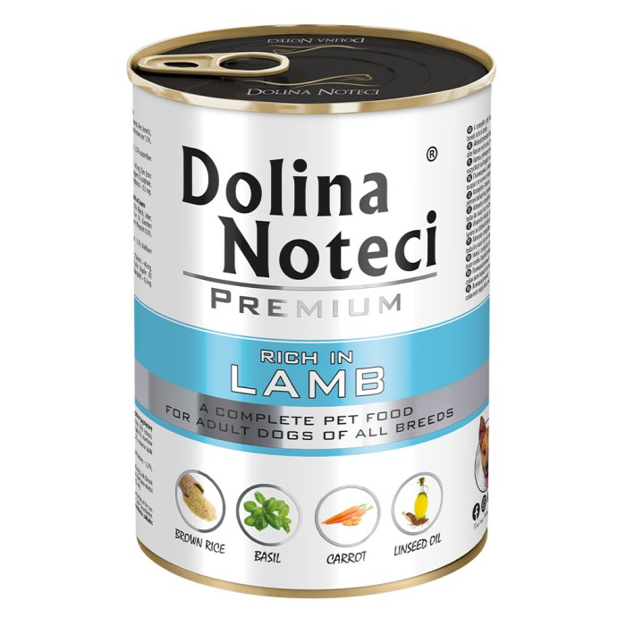 Вологий корм для собак Dolina Noteci Premium, з ягнятиною, 400 г