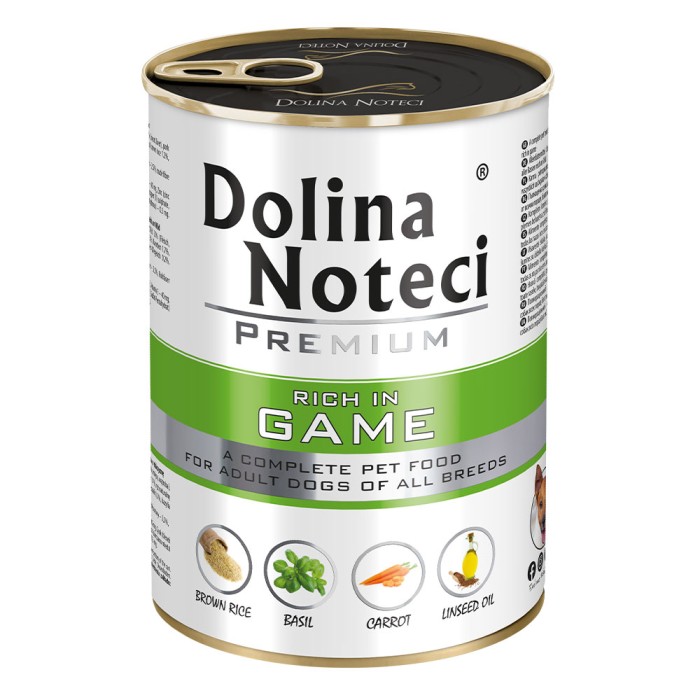 Вологий корм для собак Dolina Noteci Premium, з дичиною, 400 г 