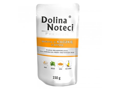 Влажный корм для собак Dolina Noteci Premium, с уткой и тыквой, пауч, 150 г