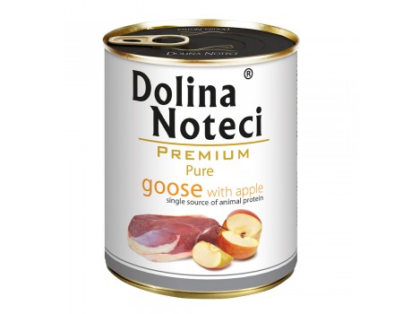 Влажный корм Dolina Noteci Premium Pure для собак аллергиков, с гуской и яблоком,  800 г