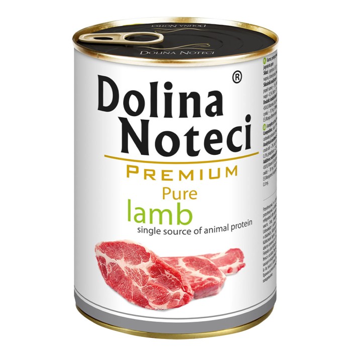 Влажный корм Dolina Noteci Premium Pure для собак аллергиков, с ягненком, 400 г