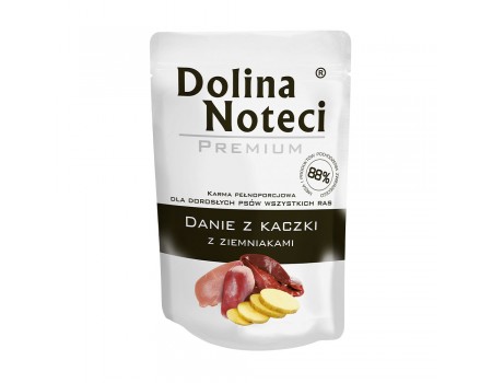 Вологий корм Dolina Noteci Premium Danie, для дорослих собак усіх порід , качка з картоплею, пауч, 100 г