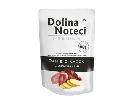 Влажный корм Dolina Noteci Premium Danie, для взрослых собак всех пород, утка с картофелем, пауч, 300 г