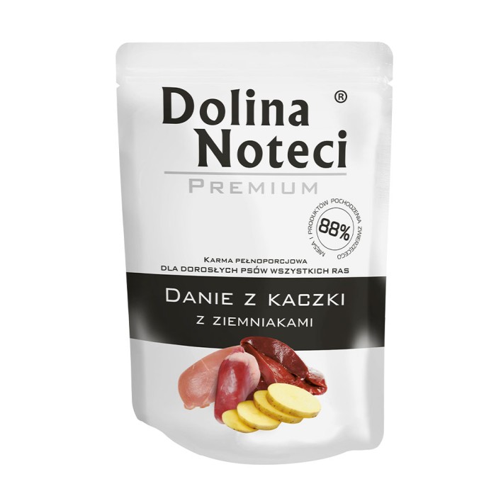Вологий корм Dolina Noteci Premium Danie, для дорослих собак усіх порід , качка з картоплею, пауч, 300 г