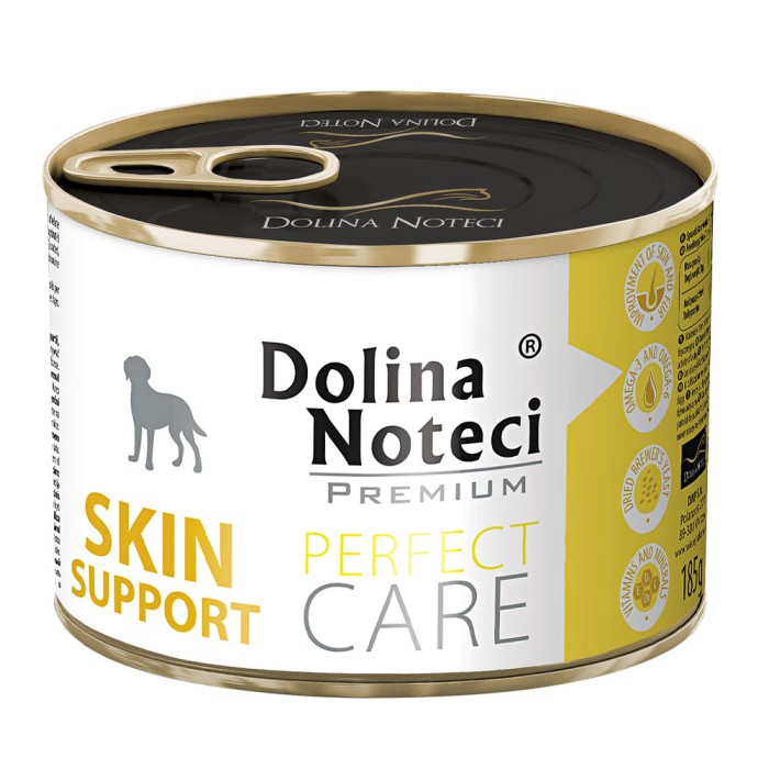 Влажный корм Dolina Noteci Premium Skin Support, диета для собак с дерматологическими проблемами, 185 г