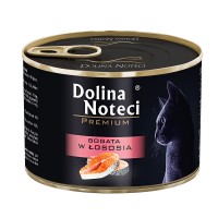 Влажный корм для кошек Dolina Noteci Premium, мясные кусочки в соусе с лососем, 185 г