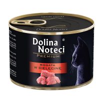 Влажный корм для кошек Dolina Noteci Premium, мясные кусочки в соусе с телятиной, 185 г