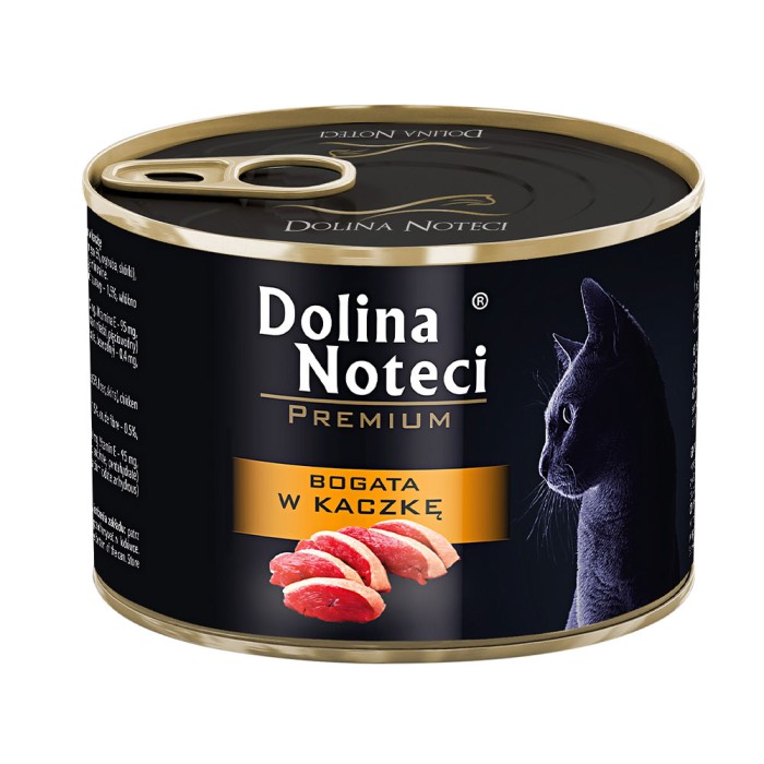 Влажный корм для кошек Dolina Noteci Premium, мясные кусочки в соусе с уткой, 185 г
