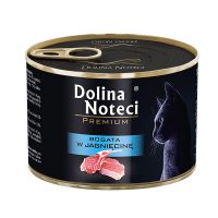 Влажный корм для кошек Dolina Noteci Premium, мясные кусочки в соусе с ягнятиной, 185 г