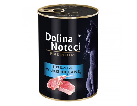 Влажный корм для кошек Dolina Noteci Premium, мясные кусочки в соусе с ягнятиной, 400 г