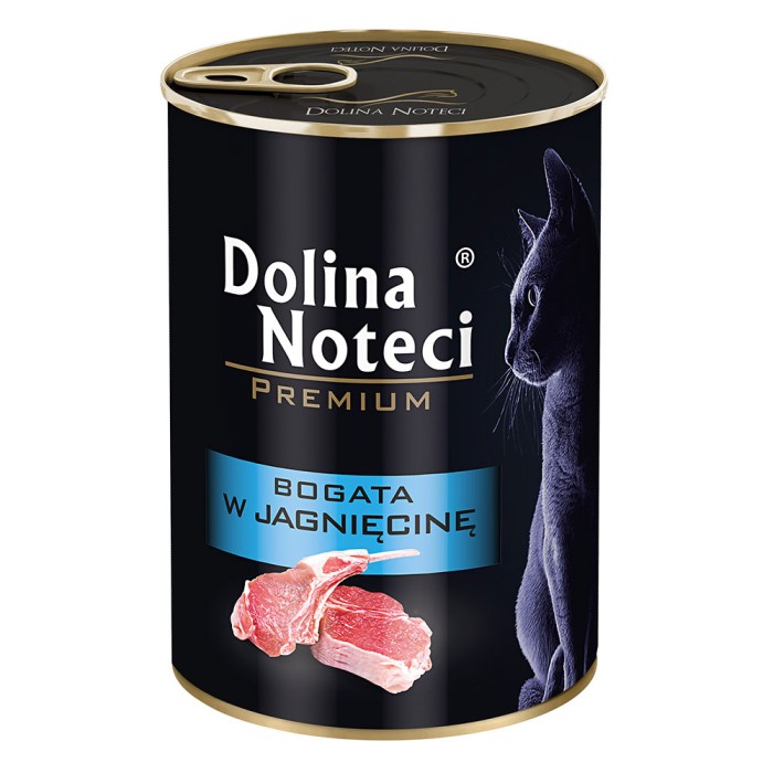 Влажный корм для кошек Dolina Noteci Premium, мясные кусочки в соусе с ягнятиной, 400 г