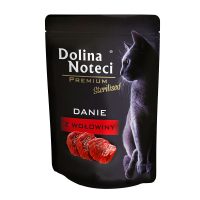 Влажный корм Dolina Noteci Danie, для стерилизованных кошек, с говядиной, пауч, 85 г