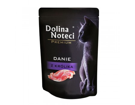 Влажный корм для кошек Dolina Noteci Danie, с кроликом, пауч, 85 г