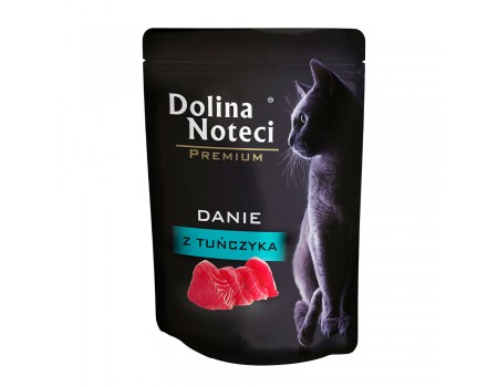 Влажный корм для кошек Dolina Noteci Danie, с тунцем, пауч, 85 г