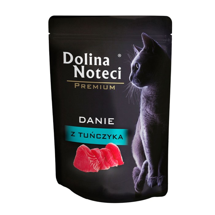 Вологий корм для котів Dolina Noteci Danie, з тунцем, пауч, 85 г