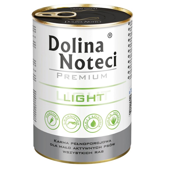 Вологий корм Dolina Noteci Premium Light, для собак з низькою активністю, 400 г