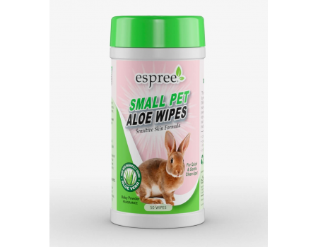 Вологі серветки ESPREE Small Animal Wipes для грумінгу дрібних тварин 50 шт
