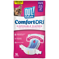 Одноразові підгузки АУТ! Comfort‑Dri™, для сук,  XS/S (3х16 шт/пак)