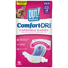 Одноразовые подгузники АУТ! Comfort-Dri™, для сук, XS/S (3х16 шт/пак)