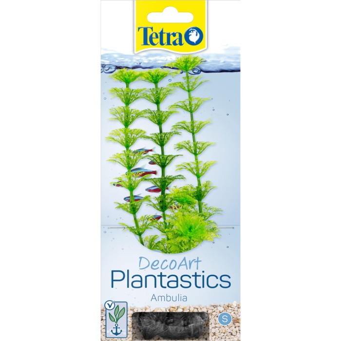Декоративна рослина Tetra для акваріумів DecoArt Plant AMBULIA пластикова, зелена, розмір S маленька, 15 см
