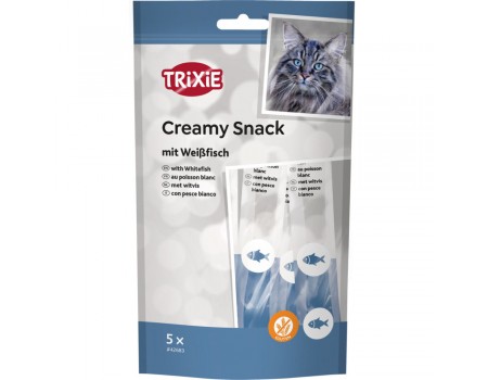 Жидкое лакомство Trixie для кота "Creamy Snacks" (белая рыба), 5х14гр*
