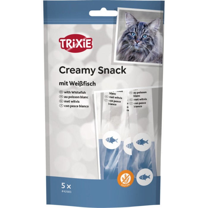 Рідкі ласощі Trixie для кота "Creamy Snacks" (біла риба), 5х14гр