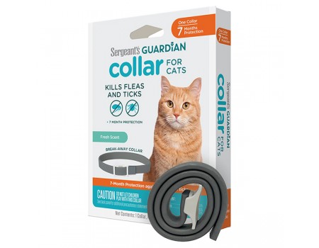 Ошейник Sergeant’s Guardian Flea&Tick Cat Collar от блох и клещей, для кошек от 2.3 кг