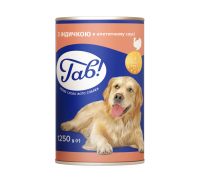 Влажный корм Гав! для взрослых собак, с индейкой в ​​аппетитном соусе,..