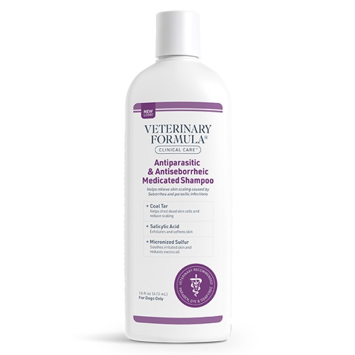 Шампунь для собак Veterinary Formula Clinical Care Antiparasitic & Antiseborrheic, АНТИПАРАЗИТАРНИЙ та АНТИСЕБОРЕЙНИЙ, 0.473 л