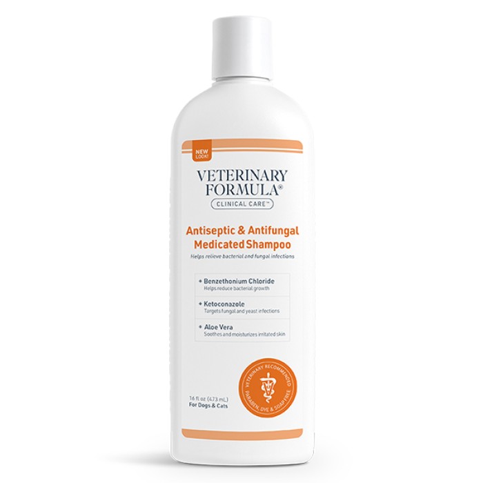 Шампунь для собак і котів Veterinary Formula Clinical Care Antiseptic&Antifungal, АНТИСЕПТИЧНИЙ і ПРОТИГРИБКОВИЙ, 0.473 л