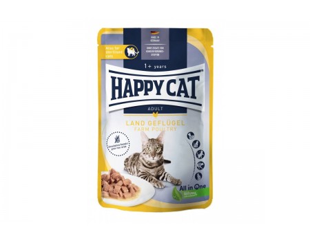 ***Пауч Happy Cat 85g MIS  Culinary Land-Geflugel - з птицею для котів (шматочки в соусі) (термін пр