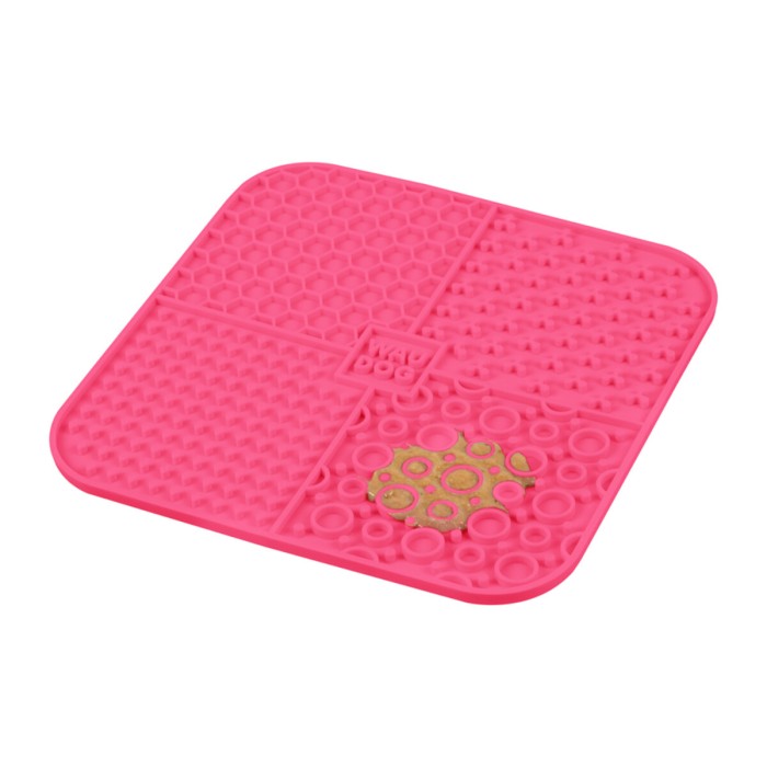 Коврик для слизывания WAUDOG Silicone, 190х190х10 мм, розовый