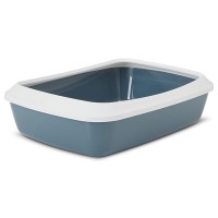 Туалет з бортиком Savic Iriz Litter Tray САВІК АЙРІЗ 50, лоток для котів, сіро-блакитний , 50х37х13см