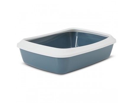 Savic Iriz Litter Tray САВІК АЙРІЗ 50 лоток туалет з бортиком для котів, 50х37х13см сіро-блакитний 