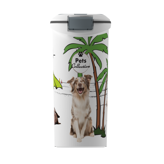 Контейнер для корма Curver Pet Life, Пальма, большой, вместимость 20 кг