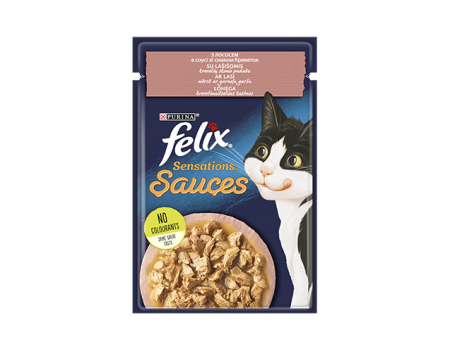 FELIX Sensations Sauces Лосось з креветками, гриль у соусі 85г