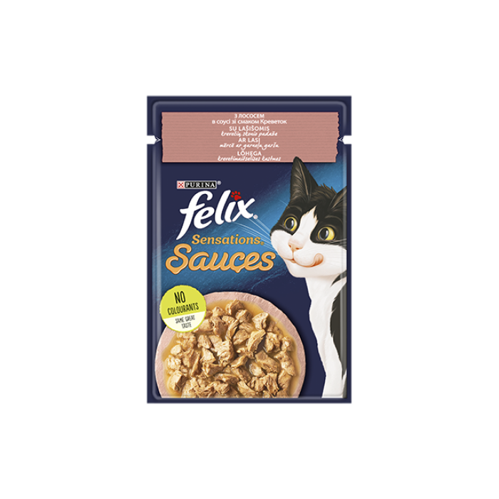 FELIX Sensations Sauces Лосось с креветками, гриль в соусе 85г