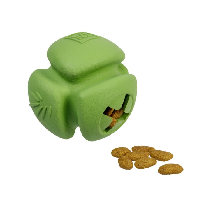 Игрушка для собак WAUDOG Fun Natural, мяч, биоразлагаемая резина, 7 см, зеленая