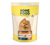 Сухой корм HOME FOOD ADULT MINI Healthy Skin And Shiny Coat, здоровая ..