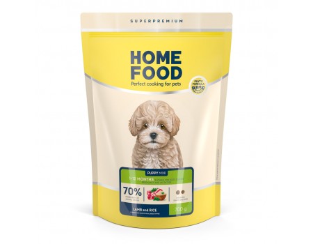 Home Food Корм PUPPY MINI Ягнятина та рис (0,7 кг)