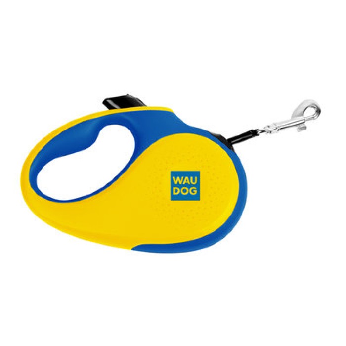 Повідець-рулетка для собак WAUDOG R-leash  "Colors of freedom" M до 25 кг 5м світловідбивна стрічка
