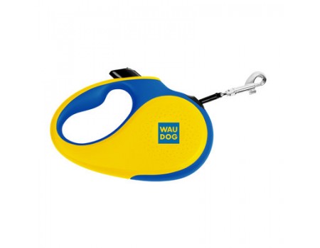 Повідець-рулетка для собак WAUDOG R-leash "Colors of freedom" XS до 12кг 3м світловідбивна стрічка